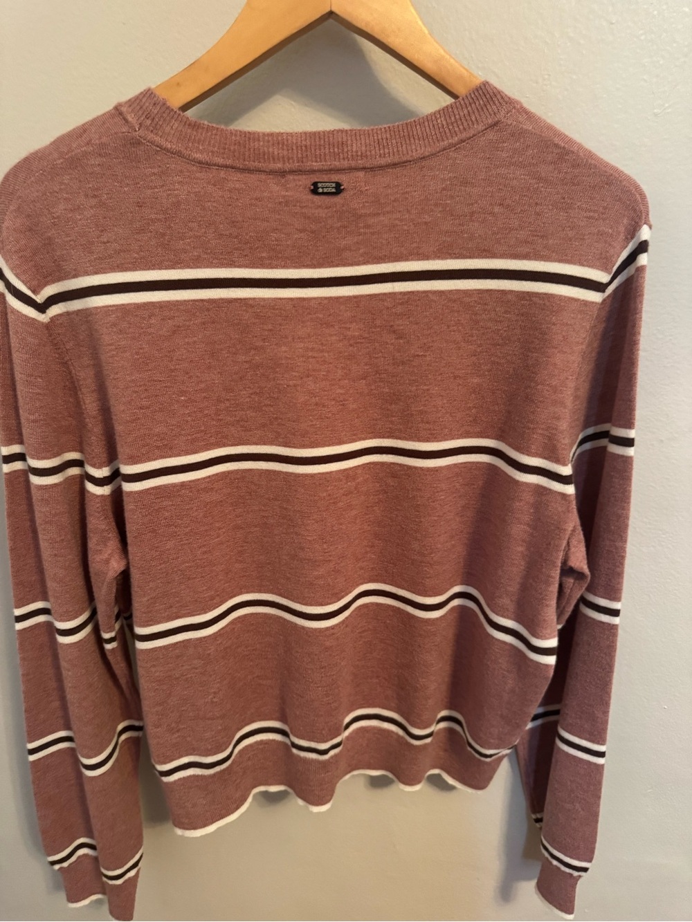 Scotch & Soda Brown and Mauve striped sweater XL NWT - Picture 7 of 8